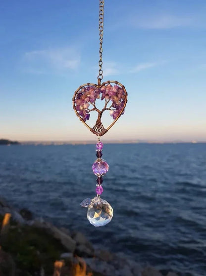 Crystal Wind Chime Tree Of Life Suncatcher